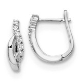 Image of 12mm 14k White Gold Diamond Hinged Earrings EM5414-013-WA