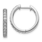 Image of 16mm 14k White Gold Diamond Hinged Hoop Earrings EM4264-040-WA