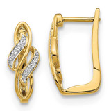 Image of 17mm 14K Yellow Gold Diamond Hinged Hoop Earrings EM5444-005-YA