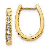 Image of 16mm 14K Yellow Gold Diamond Oval Hinged Hoop Earrings EM5368-025-YA