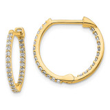 Image of 16mm 14K Yellow Gold Diamond In/Out Hinged Hoop Earrings EM5425-050-YA
