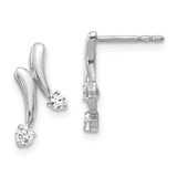 Image of 16mm 14k White Gold Diamond Earrings EM5491-020-WA