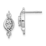Image of 15mm 14k White Gold Diamond Fancy Earrings EM3838-025-WA