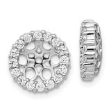 Image of 12mm 14k White Gold Diamond Earrings Jackets EJM5304-075-WA