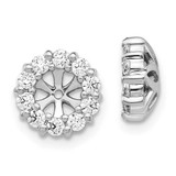 Image of 9mm 14k White Gold Diamond Earrings Jackets EJM5308-062-WA