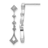 Image of 25mm 14k White Gold Diamond Vintaged Earrings EM5555-010-WA