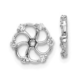 Image of 9mm 14k White Gold AA Diamond Earrings Jacket EJM5328-020-WA
