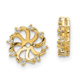Image of 12mm 14K Yellow Gold AA Diamond Earrings Jacket XJ31AA