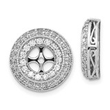 Image of 15mm 14k White Gold Fancy Diamond Earrings Jackets EJM5311-150-WA