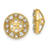 Image of 12mm 14K Yellow Gold Fancy Diamond Earrings Jackets EJM5301-010-YA