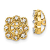 Image of 10mm 14K Yellow Gold Fancy Diamond Earrings Jackets EJM5329-010-YA