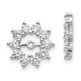 Image of 12mm 14k White Gold AA Fancy Diamond Earrings Jackets EJM5324-075-WA
