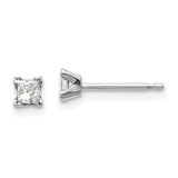 Image of 2.75mm 14k White Gold VS Quality Complete Princess Cut Diamond Earrings XWAP1VS