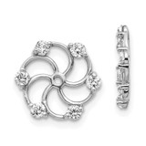 Image of 13mm 14k White Gold AA Diamond Earrings Jackets