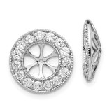 Image of 14mm 14k White Gold 1ctw Diamond Earrings Jackets