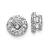 Image of 8mm 14k White Gold 1/5ctw Diamond Earrings Jackets