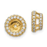 Image of 9mm 14K Yellow Gold 5/8ctw Diamond Earrings Jackets