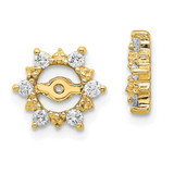 Image of 9mm 14K Yellow Gold AA Fancy Diamond Earrings Jackets