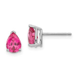 Image of 8mm 14k White Gold Pink Spinel Earrings XE80WSK-A