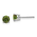Image of 5mm 14k White Gold Green Tourmaline Earrings XE72WGT-B