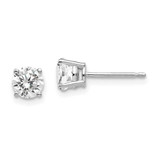 Image of 5mm 14k White Gold 5mm Cubic Zirconia Earrings XE72WCZ