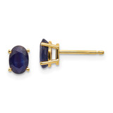 Image of 6mm 14K Yellow Gold Sapphire Earrings - September XBE21