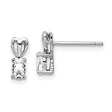 Image of 10mm Sterling Silver Rhodium-plated White Topaz Earrings QBE20APR