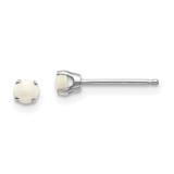 Image of 3mm 14k White Gold 3mm Opal Stud Earrings