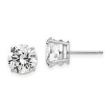 Image of 8mm 14k White Gold 8mm Cubic Zirconia Earrings