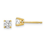 Image of 4mm 14K Yellow Gold 4mm Cubic Zirconia Earrings