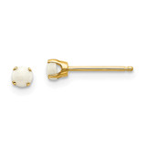 Image of 3mm 14K Yellow Gold 3mm October/Opal Post Earrings