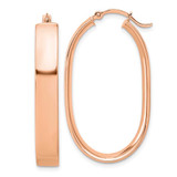 Image of 31mm 14k Rose Gold Oval Hoop Earrings TF1114R