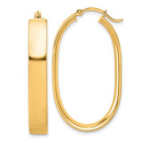 Image of 31mm 14K Yellow Gold Polished Oval Hoop Earrings TF1114