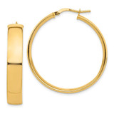 Image of 14K Yellow Gold High Polished 7mm Hoop Earrings TF1415