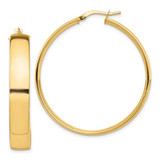 Image of 14K Yellow Gold High Polished 7mm Hoop Earrings TF1416