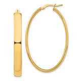 Image of 44.33mm 14K Yellow Gold High Polished 5mm Oval Hoop Earrings TF1410