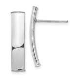 Image of 21.27mm 14k White Gold Polished 5mm Post Earrings