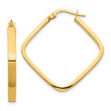 Image of 30.15mm 14K Yellow Gold 2x2mm Square Hoop Earrings
