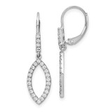 Image of 31.92mm 14K White Gold Lab Grown Diamond SI1/SI2, G H I, Fancy Drop Leverback Earrings EM7957-052-WLG