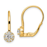 Image of 14K Yellow Gold Lab Grown Diamond Leverback Drop Earrings