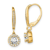 Image of 22.45mm 14K Yellow Gold Lab Grown Diamond SI1/SI2, G H I, Complete Circle Drop Earrings