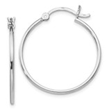 Image of 27mm Sterling Silver Polished Hinged Hoop Earrings VA02