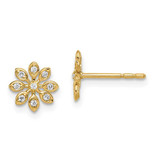 Image of 7.9mm 14K Yellow Gold Madi K CZ Flower Post Earrings GK1041