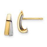 Image of 9.9mm 14K Yellow Gold w/Rhodium Madi K Post Earrings SE2989