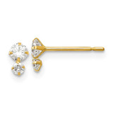 Image of 6mm 14K Yellow Gold Madi K CZ Childrens Post Earrings GK669