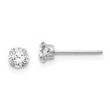 Image of 4mm 14k White Gold Madi K 4mm CZ Post Earrings