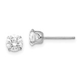 Image of 5.25mm 14k White Gold Madi K 5.25mm CZ Post Earrings