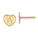 Image of 7mm 14K Yellow Gold Madi K Love Heart Post Earrings