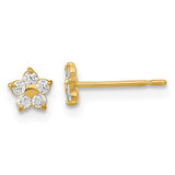 Image of 4.6mm 14K Yellow Gold Madi K Kids CZ Star Post Earrings