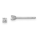 Image of 2.5mm Sterling Silver Madi K Rhodium-plated 2.5mm Round CZ Childrens Stud Earrings